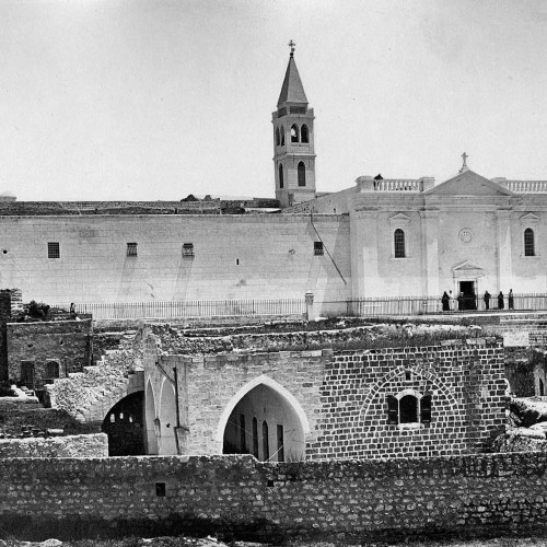 Iglesia, Xenodochium y monasterio de la Anunciación, Nazaret 1882 