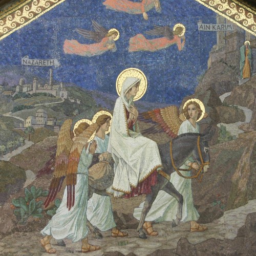 Mosaico de la fachada de Ain Karem, Biagetti, 1937 