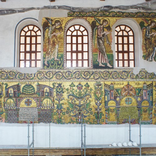 Mosaicos murales de época cruzada de la Basílica di Belén, siglo XII 